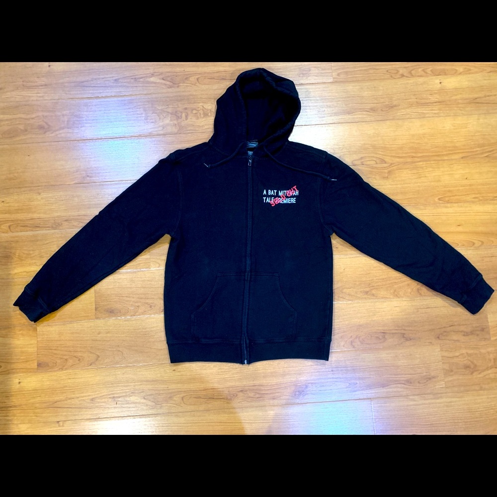 Black "Broadway" Theme Graphic Hoodie Adult Small